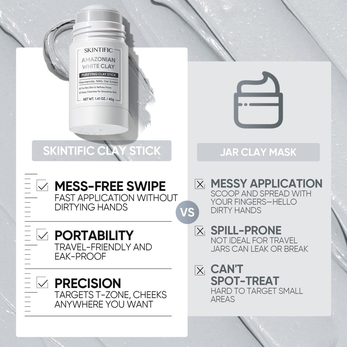 SKINTIFIC size comparison in hand showing travel-friendly, portable benefit