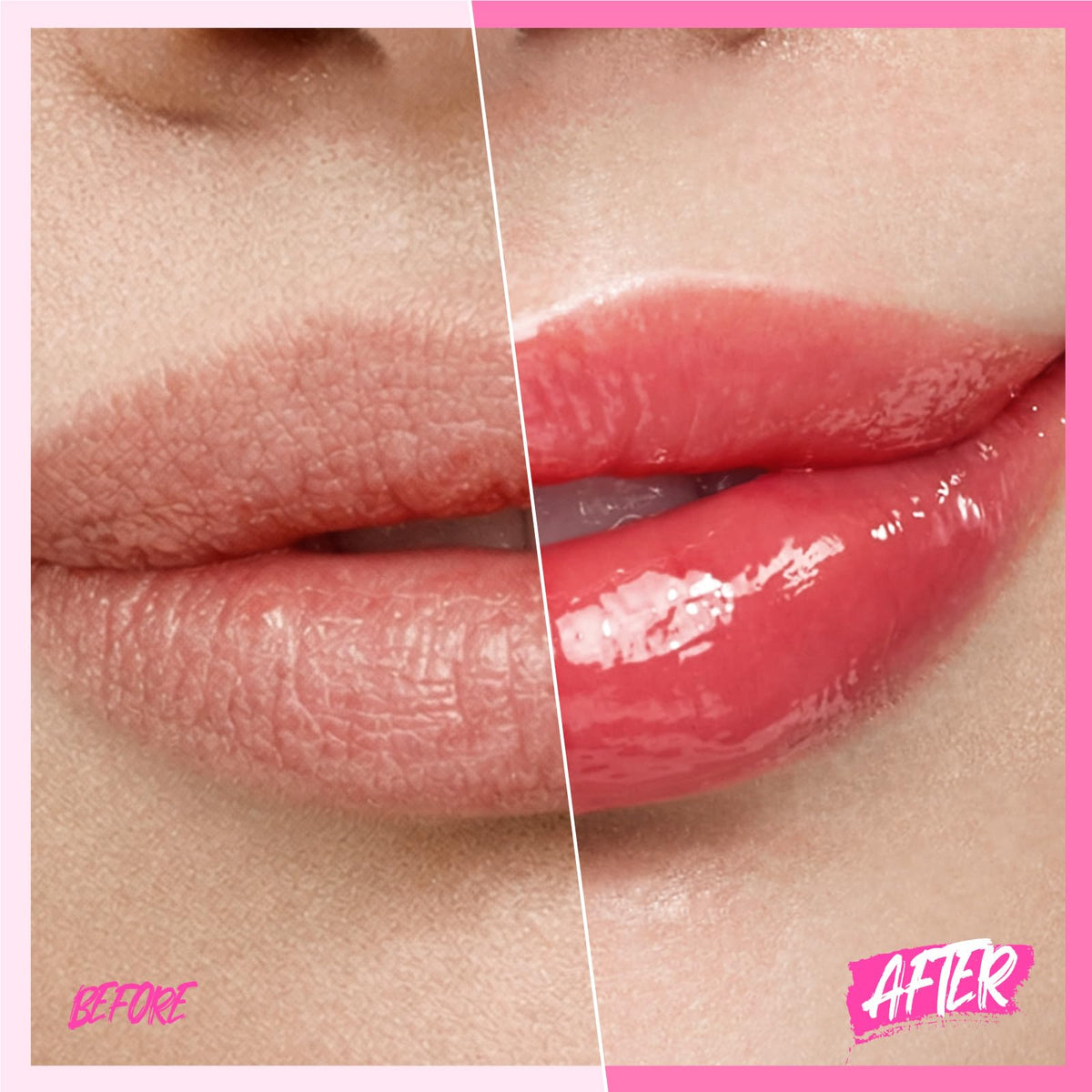 SKINTIFIC swatch on hand demonstrating cherry red tint and smooth coverage