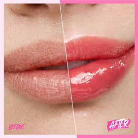 SKINTIFIC swatch on hand demonstrating cherry red tint and smooth coverage