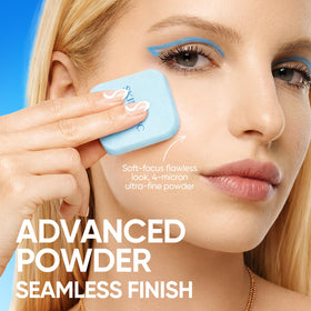 SKINTIFIC compact held in hand to show size and travel-friendly benefit