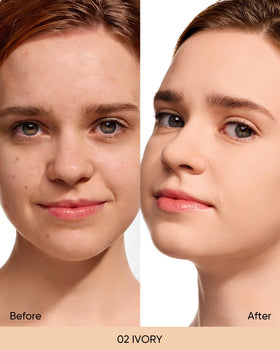 SKINTIFIC open cushion with applicator sponge demonstrating even application benefit