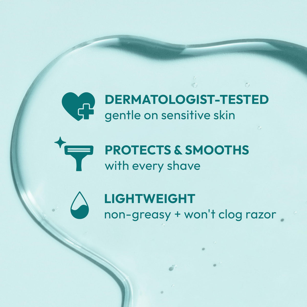 Skintimate label detail highlighting aloe and vitamin E benefits