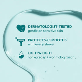 Skintimate label detail highlighting aloe and vitamin E benefits