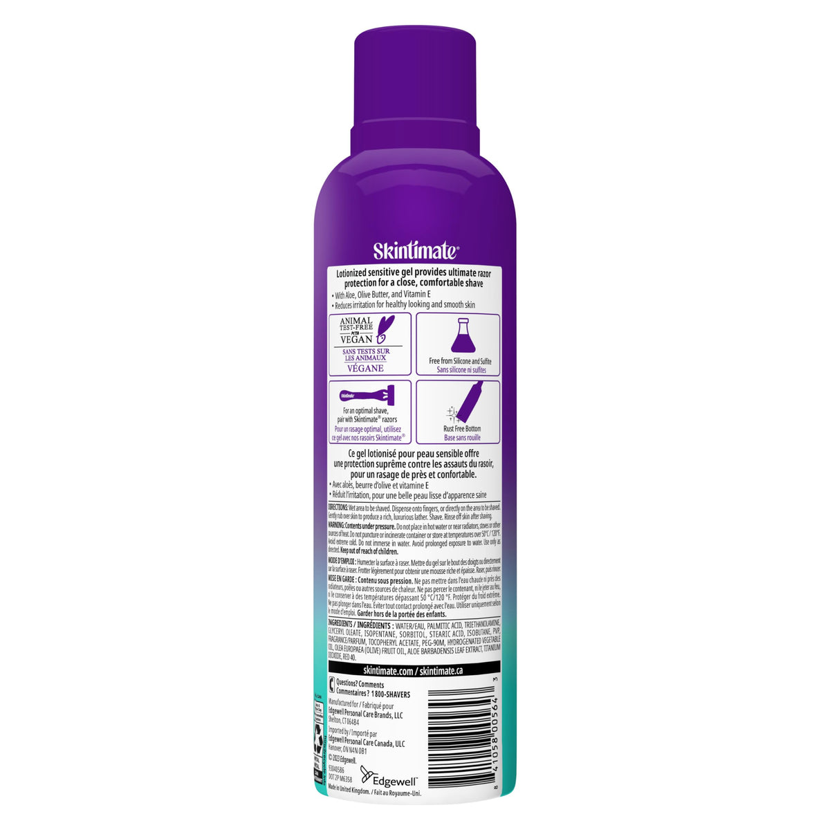 Skintimate can bottom rust-free detail highlighting durable packaging