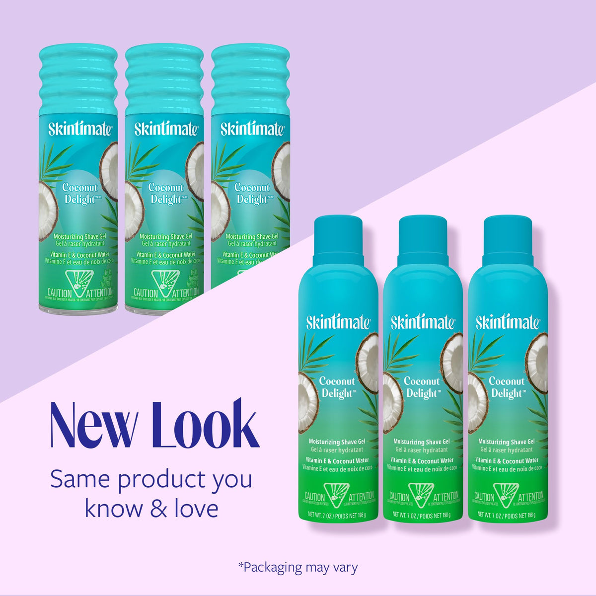 Skintimate placed on bathroom shelf suggesting a tropical, calming shave routine benefit