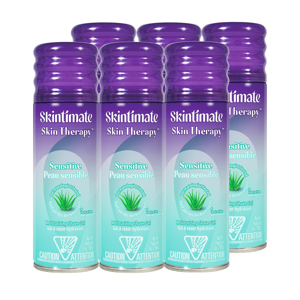 Skintimate front can 7 oz showing label and lotionized shave gel benefits