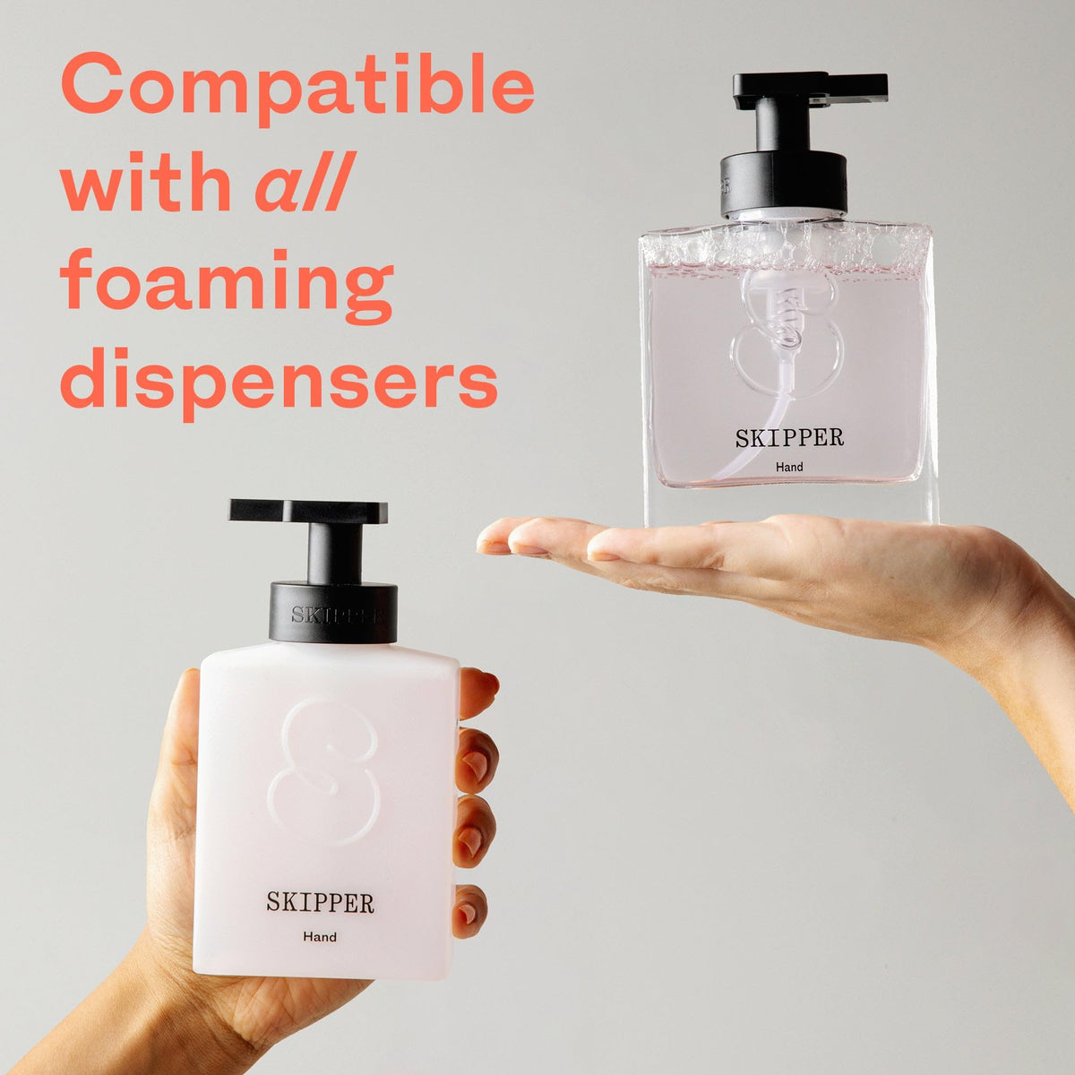 Skipper tablet dissolving in bottle demonstrating easy mixing