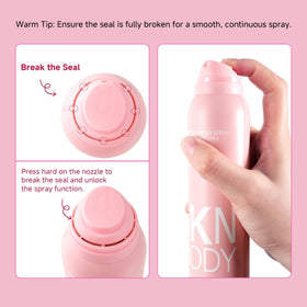 SKNBODY in-use dermaplaning on cheek for smoother-looking skin