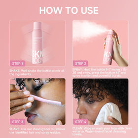 SKNBODY label ingredients list showing gentle, non-comedogenic formula