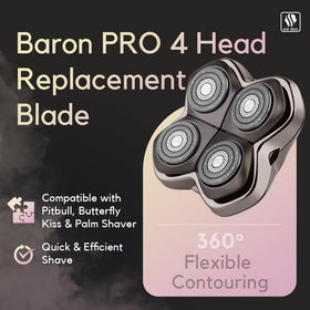 Skull Shaver close-up of Japanese stainless steel blades for precise cutting