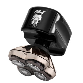 Skull Shaver front view showing sleek body and power button for easy handling
