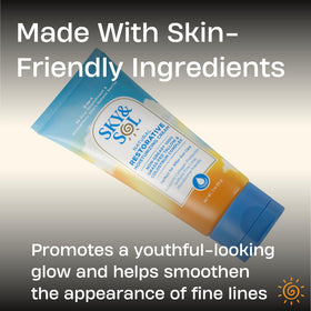 Sky and Sol cream massaged into elbow showing targeted moisture benefit