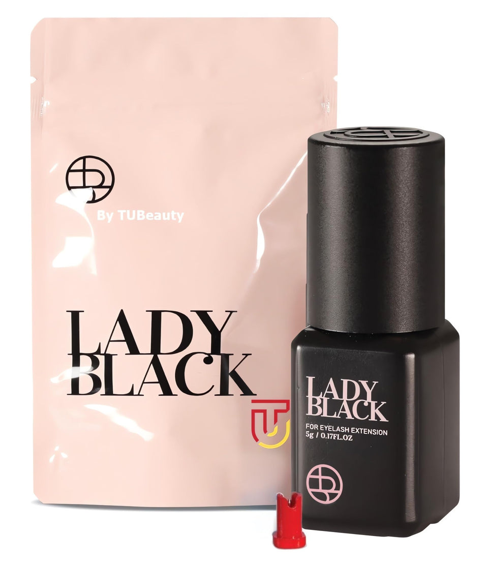 TUBeauty Sky Lady Black front bottle showing professional packaging and fast-dry benefit