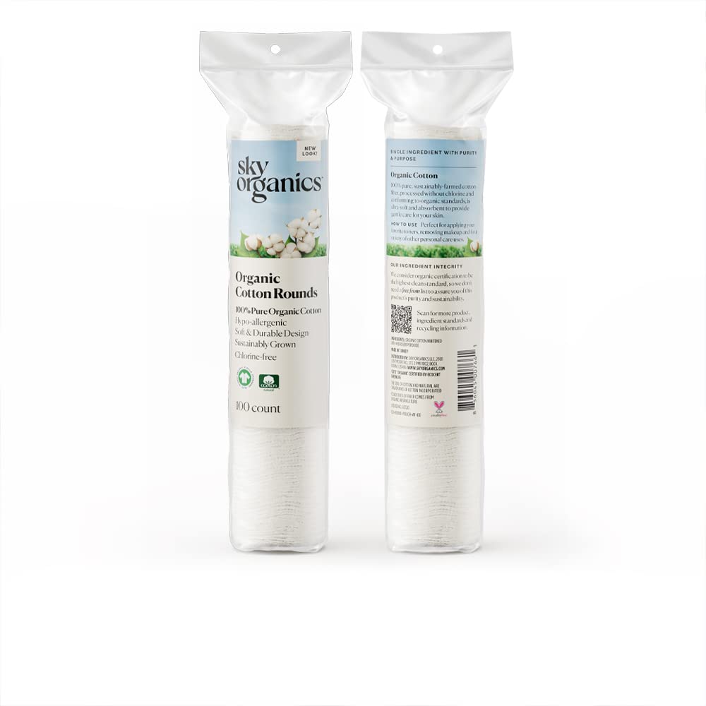 Sky Organics certification label close-up communicating GOTS and B Corp values