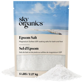 Sky Organics front packaging 5 lb bag showing label and resealable top for easy storage