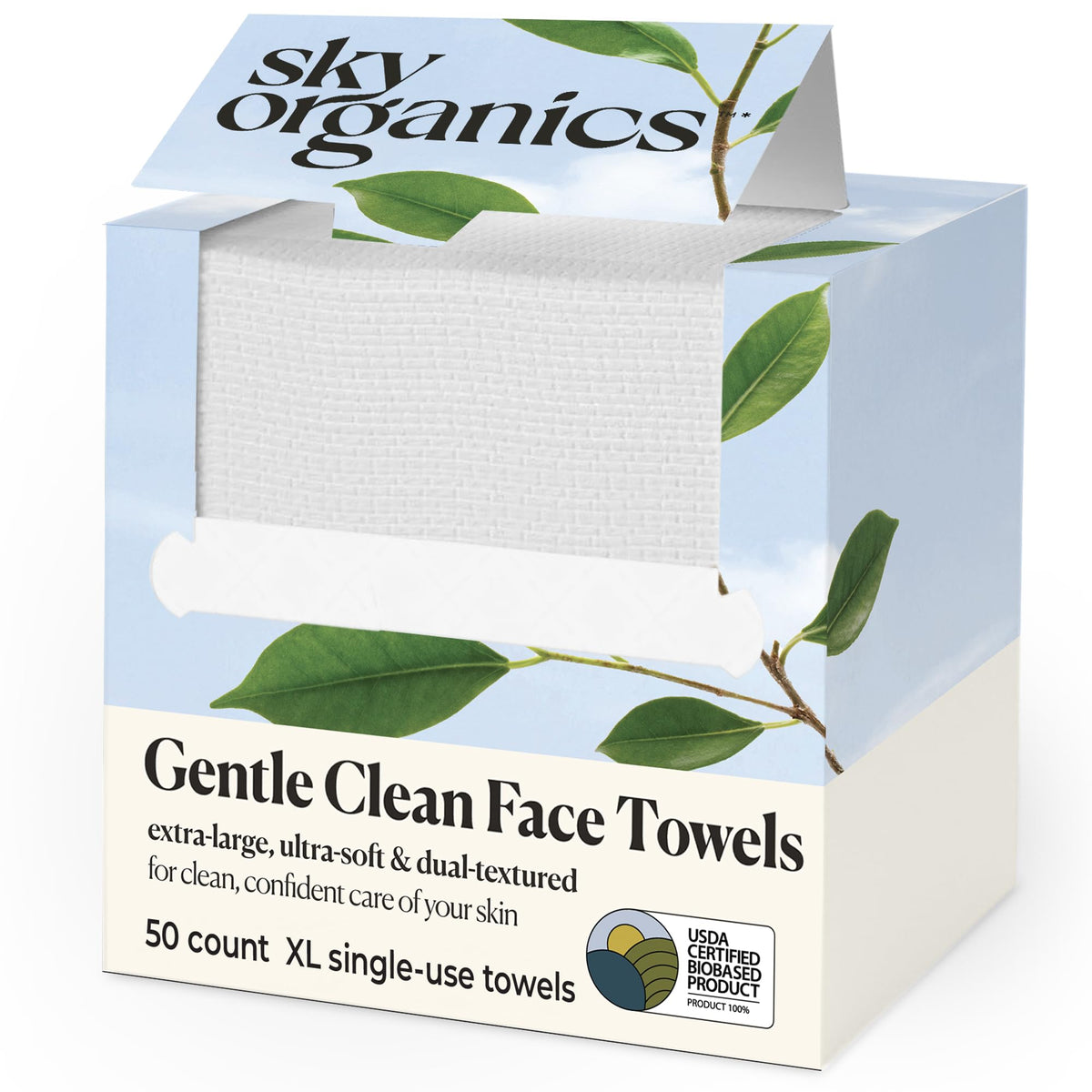 Sky Organics front packaging showing product and benefits for hygienic skincare