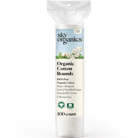 Sky Organics front packaging showing 100-count and organic certification benefits