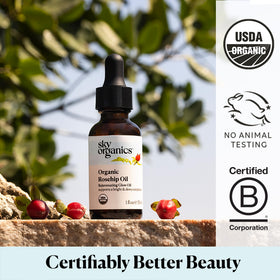 Sky Organics label closeup showing USDA Organic certification and ingredient transparency