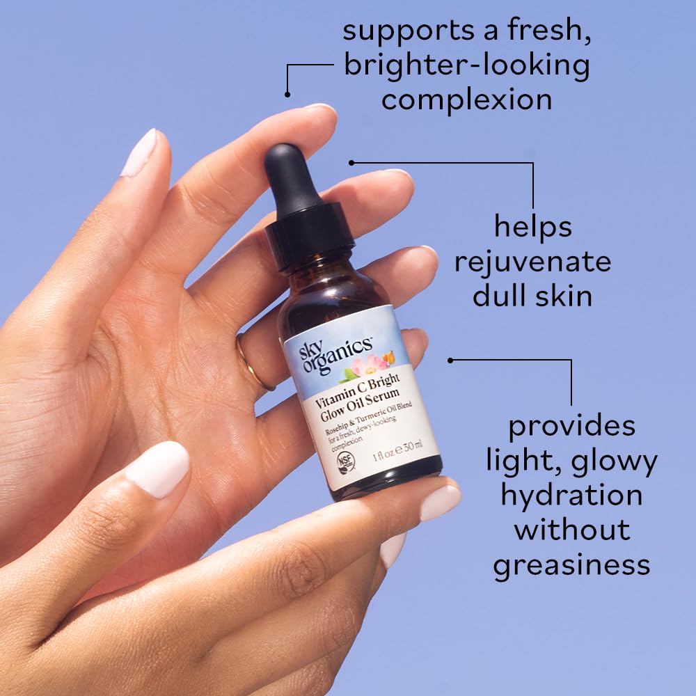 Sky Organics rosehip and jojoba oils with botanicals emphasising nourishing organic ingredients