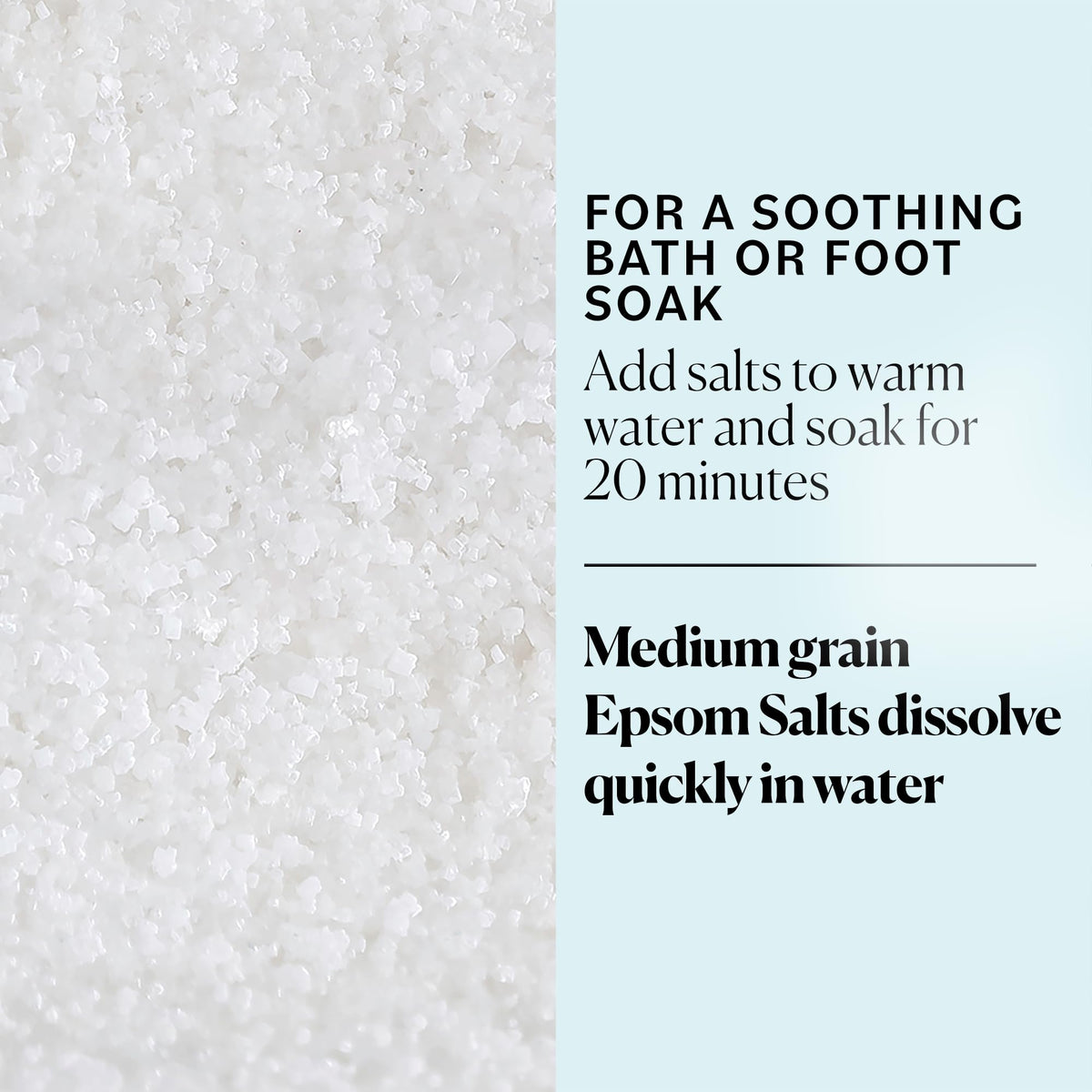 Sky Organics open resealable bag with visible salts and easy-pour convenience