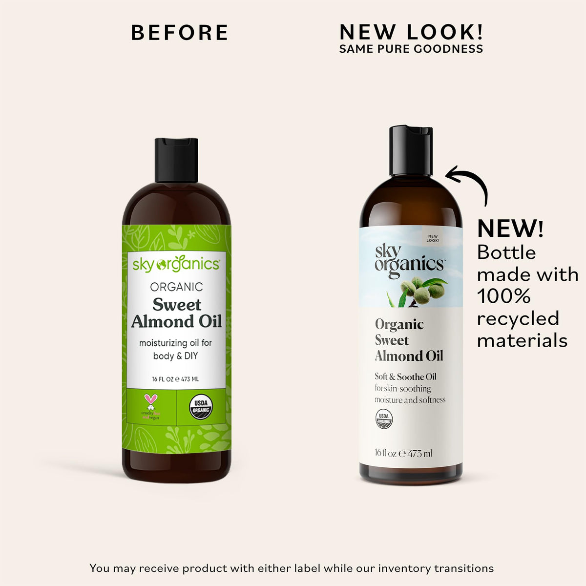 Sky Organics pouring texture close-up highlighting silky, lightweight absorption benefit