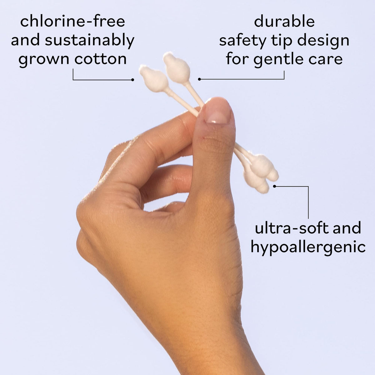 Sky Organics safety-shaped tip and paper shaft detail for controlled handling