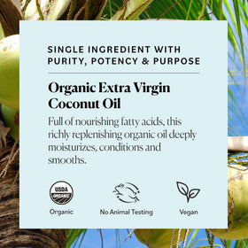 Sky Organics jar held beside a hand to show the 16.9 fl oz scale for long-lasting supply