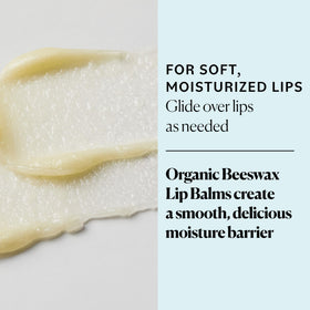 Sky Organics Tahitian Vanilla tube open, showing balm tip and easy application benefit