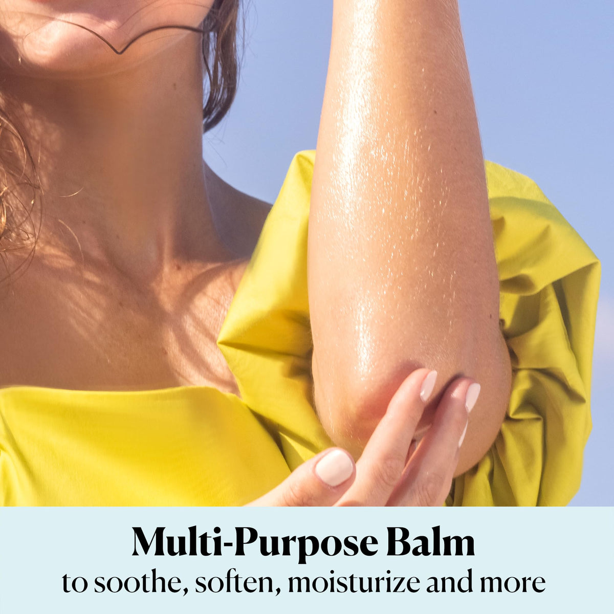 Sky Organics texture close-up of balm, creamy blend locks in hydration