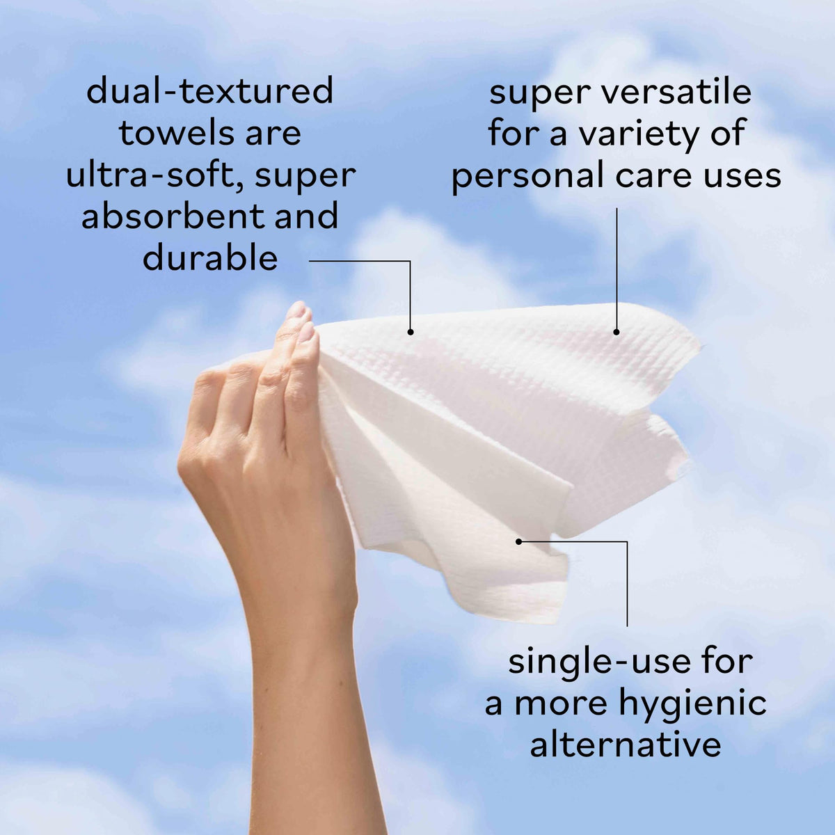 Sky Organics towel removing makeup cleanly for faster nightly routine