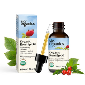 Sky Organics travel-size bottle front view showing clean organic packaging and portability benefit
