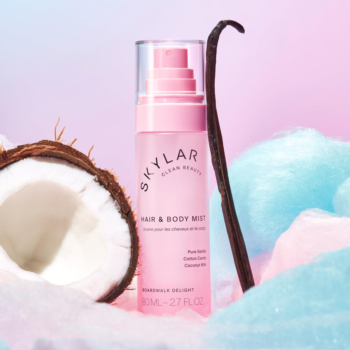 Skylar mist texture in air demonstrating lightweight, non-greasy finish
