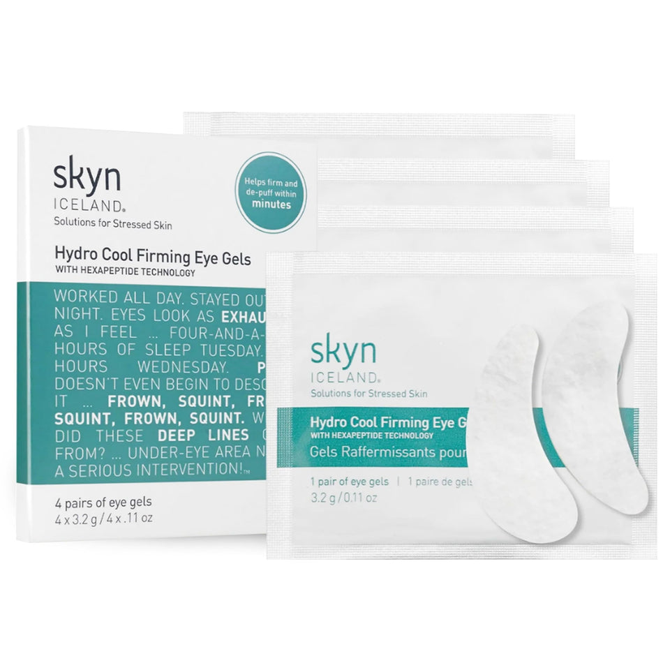 skyn ICELAND front packaging showing sample pack and benefits