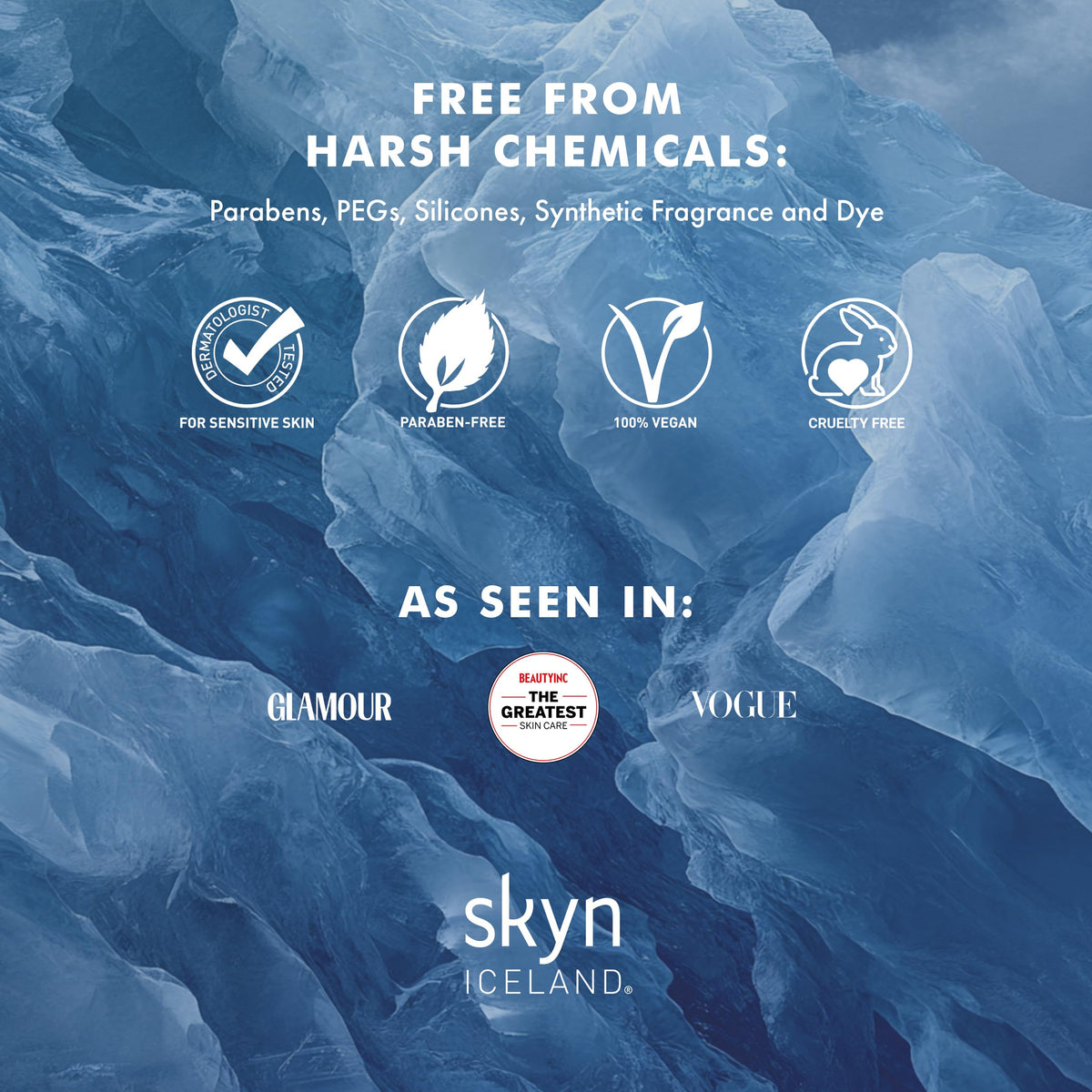 skyn ICELAND patches on bathroom vanity, portrays easy at-home spa treatment benefit