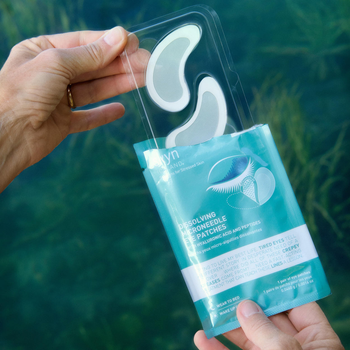 skyn ICELAND patch used in nighttime routine for overnight hydration