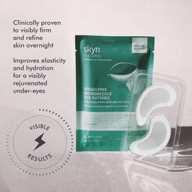 skyn ICELAND patch applied under eye demonstrating comfortable fit