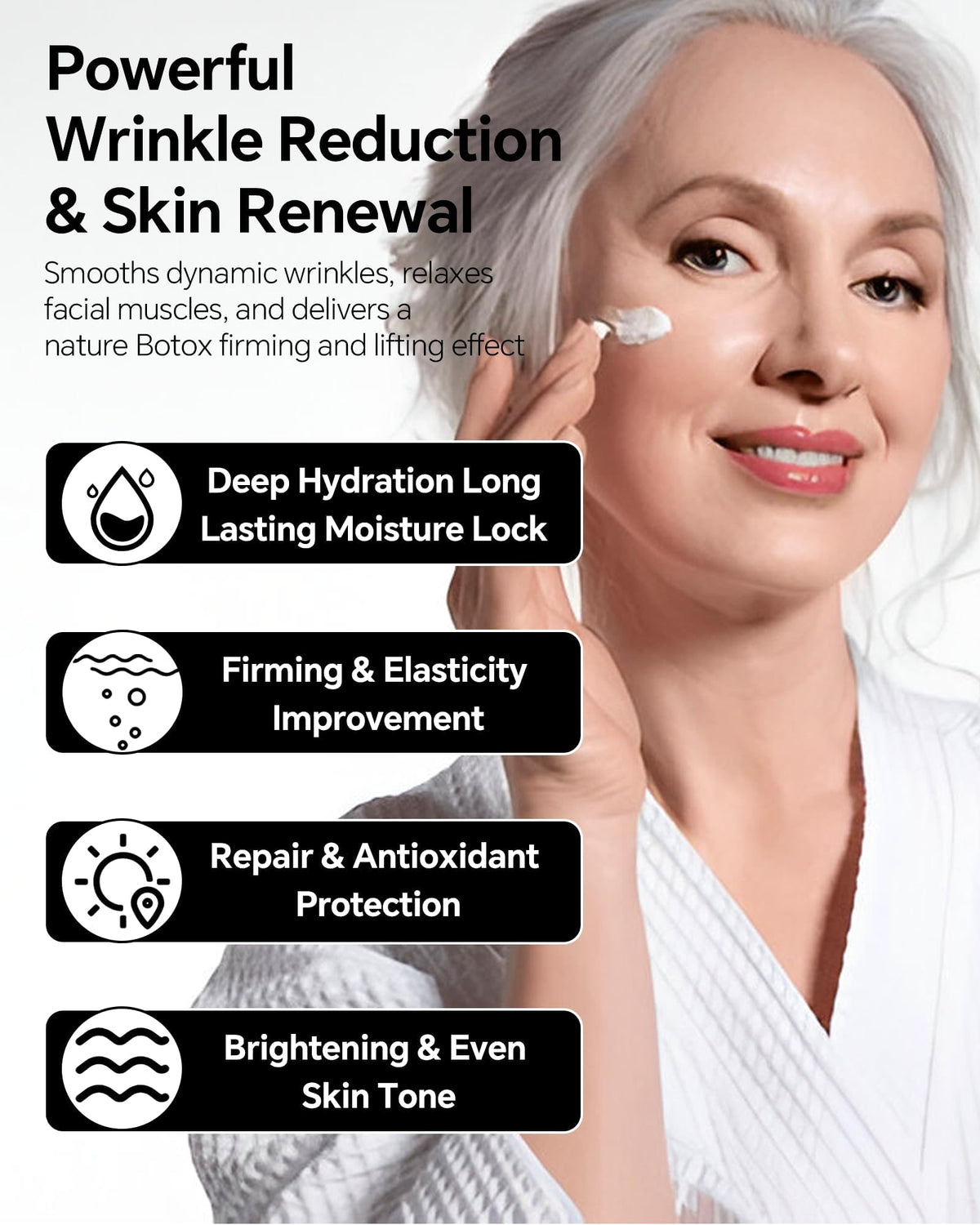 skyoyo BotoxCream neck application showing targeted firming and lifting benefit