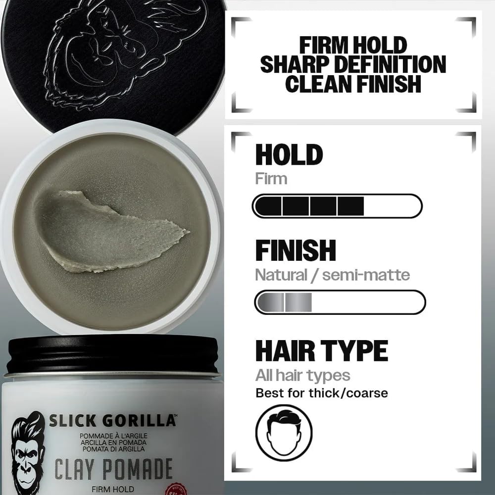 Slick Gorilla before and after hair style showing separation and definition