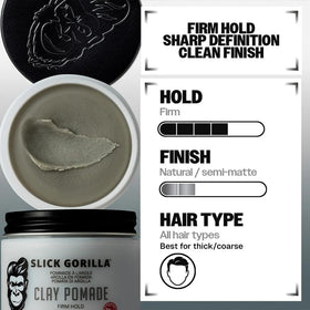 Slick Gorilla before and after hair style showing separation and definition