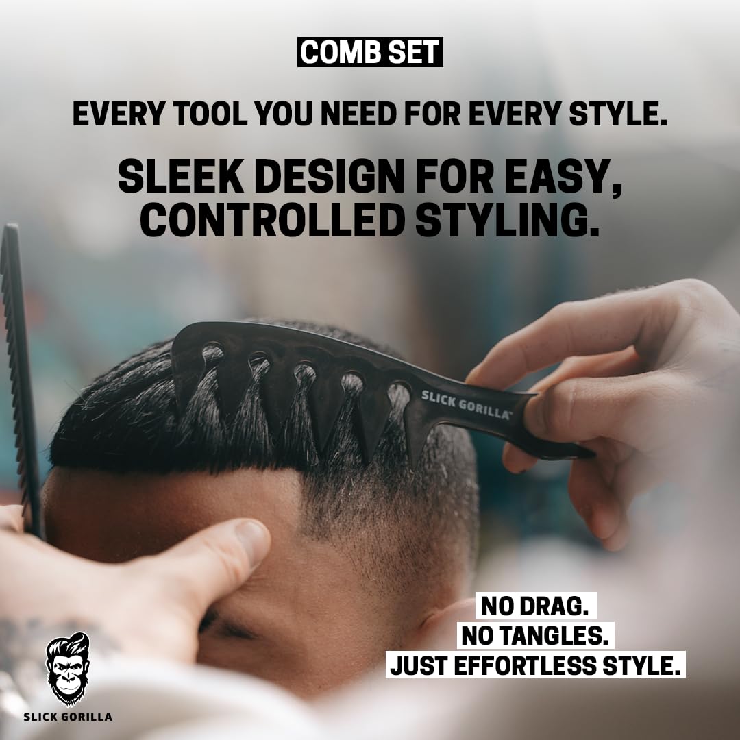 Slick Gorilla comb teeth detail showing rounded ends to reduce hair damage