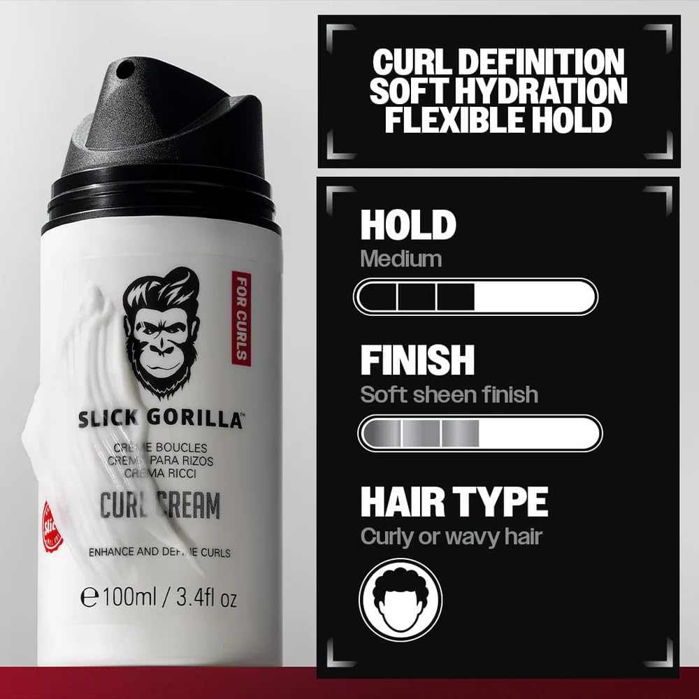 Slick Gorilla defined curls after styling highlighting enhanced shape and soft movement