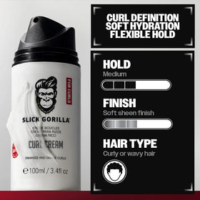 Slick Gorilla defined curls after styling highlighting enhanced shape and soft movement