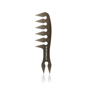 Slick Gorilla front view of carbon texture comb showing full shape and grip benefit