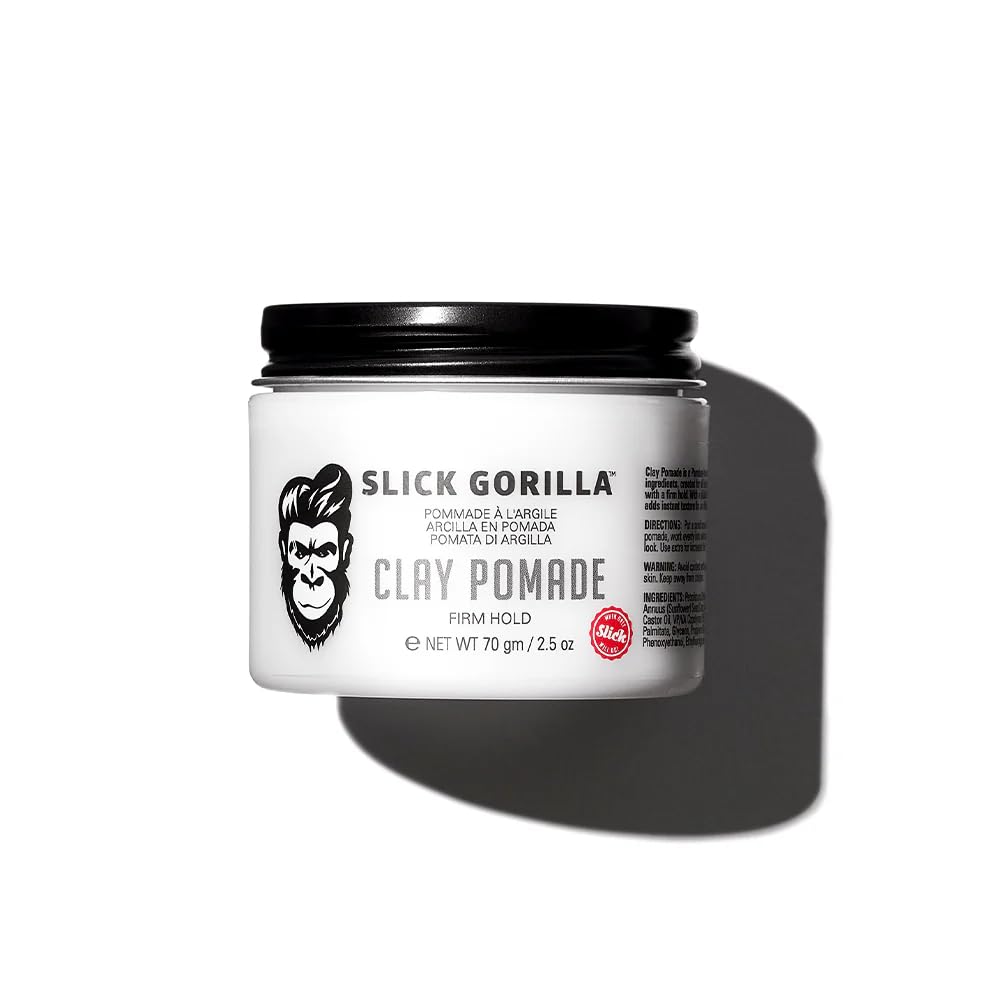 Slick Gorilla jar front view showing product and firm hold benefits