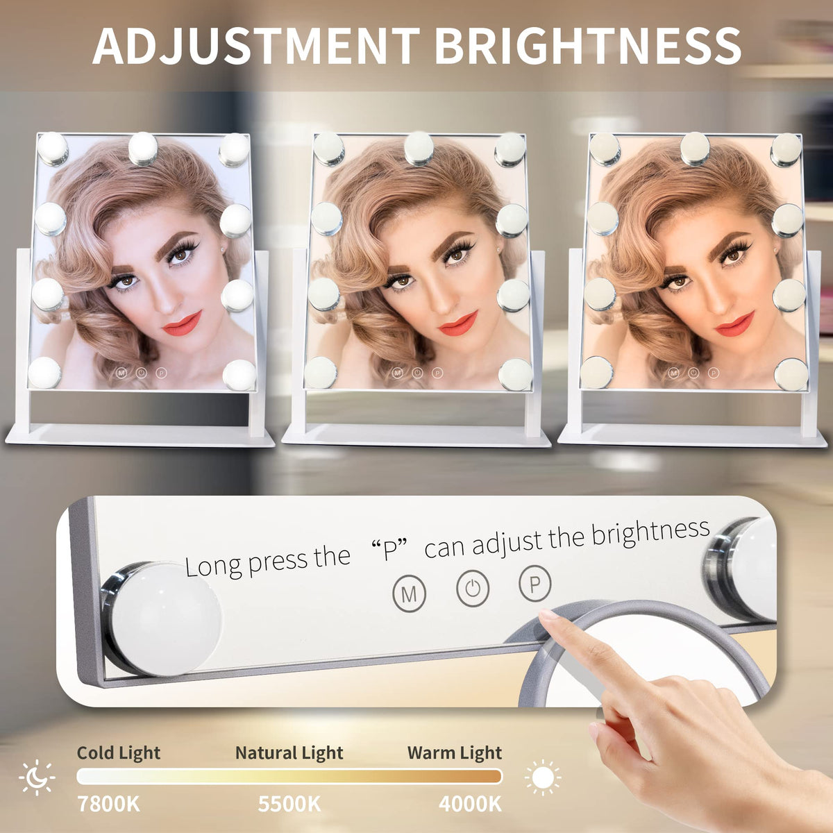 SLIMOON mirror rotated 360 degrees demonstrating flexible angle positioning benefit