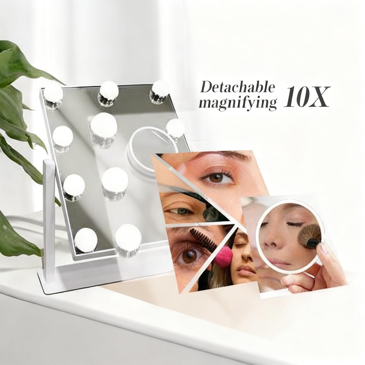 SLIMOON detachable 10X magnifier showing detailed-view benefit for precision
