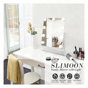 SLIMOON in-use lifestyle shot showing accurate makeup application benefit