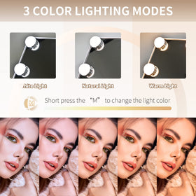 SLIMOON mirror on vanity indicating compact size and space-saving benefit