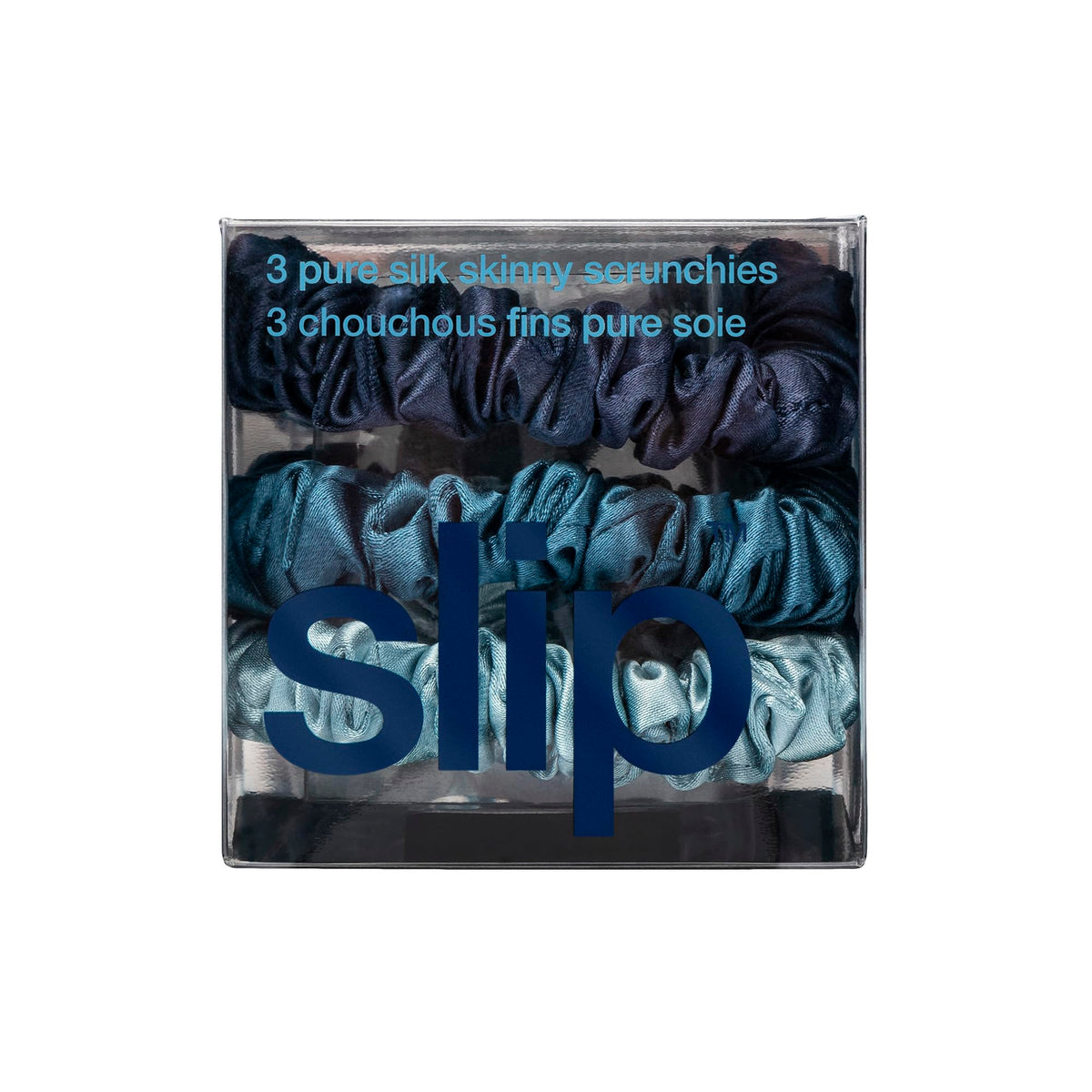 SLIP silk scrunchie wrapped in a bun showing smooth finish and no snagging