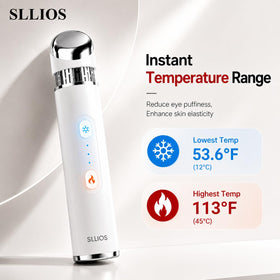 SLLIOS close-up of metal applicator head demonstrating smooth contact and cooling benefit